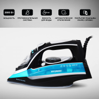 Утюг Hyundai H-SI01336 2800Вт, черный/голубой