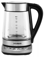 Чайник электрический Hyundai HYK-G3026, серебристый/черный