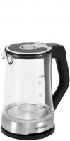Чайник электрический Hyundai HYK-G3401, черный/серебристый