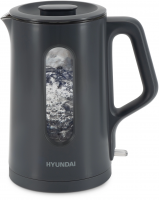 Чайник электрический Hyundai HYK-G4508, серый/прозрачный