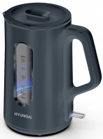 Чайник электрический Hyundai HYK-G4508, серый/прозрачный
