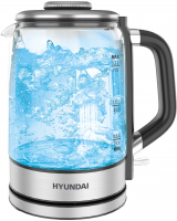 Чайник электрический Hyundai HYK-G5501, серебристый/черный