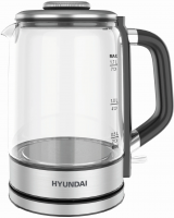 Чайник электрический Hyundai HYK-G5501, серебристый/черный
