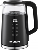 Чайник электрический Hyundai HYK-G6404, черный/серебристый