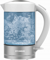 Чайник электрический Hyundai HYK-G9990, белый/серебристый