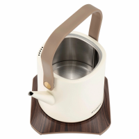 Чайник электрический Hyundai HYK-S2043, кремовый/коричневый