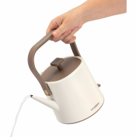 Чайник электрический Hyundai HYK-S2043, кремовый/коричневый