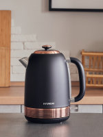 Чайник электрический Hyundai HYK-S4501, черный/бронзовый