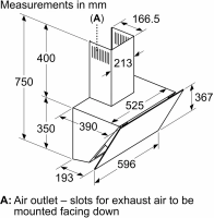 Вытяжка наклонная Bosch DWK66PJ20T, белый