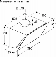 Вытяжка наклонная Bosch DWK66PJ20T, белый