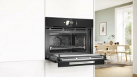 Духовой шкаф компактный с СВЧ Bosch CMG978NB1, черный (Германия)