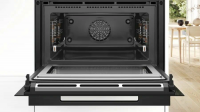 Духовой шкаф компактный с СВЧ Bosch CMG978NB1, черный (Германия)