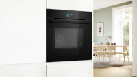 Духовой шкаф электрический с паром и СВЧ Bosch HNG978QB1, черный