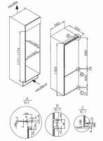 Встраиваемый холодильник Maunfeld MBF17754NFWHGR LUX