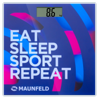 Весы напольные Maunfeld MBS-153G03 до 150 кг с точностью до 100 г, стеклянные