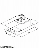 Вытяжка встраиваемая Maunfeld MZR 60, белый