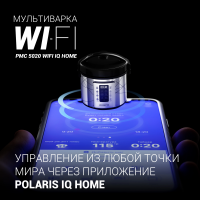 Мультиварка Polaris IQ Home PMC 5020 Wi Fi, 5л 750Вт серебристый/черный