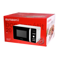Микроволновая печь Oursson MD2033/WH, 20л. 700Вт белый/черный