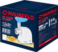 Мясорубка Maunfeld MF-232WB, голубой/белый