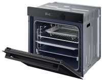 Духовой шкаф Samsung Dual Cook Flex NV7B5645TAK/WT, электрический, чёрный