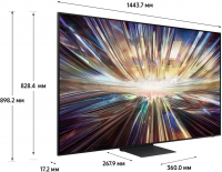 Телевизор Neo QLED Samsung QE65QN800DUXRU, Smart TV, 8k, черный титан/серебристый