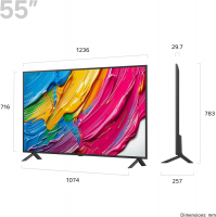 Телевизор QNED LG 55QNED80A6A.ARUG, Smart TV, черный титан