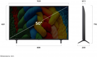 Телевизор LED LG 50NANO81A6A.ARUG, Smart TV, синяя сажа