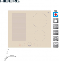 Индукционная варочная панель Hiberg I-MS 6049 Y, бежевый
