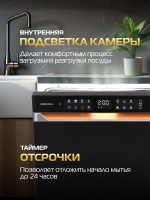 Посудомоечная машина Hiberg i-Q 6815 LB, черный