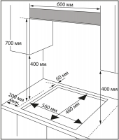 Комбинированная варочная панель Hiberg i-VM 6021 B, черный