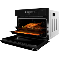 Компактный электрический духовой шкаф Hiberg MS-VM 5115 B SMART, черный