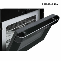 Компактный электрический духовой шкаф Hiberg MS-VM 5115 B SMART, черный
