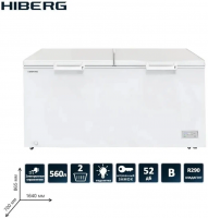Морозильный ларь Hiberg PF 56L2W, белый