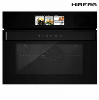 Компактный электрический духовой шкаф Hiberg S-VM 5615 B i-SMART, черный