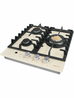 Газовая варочная панель Hiberg VM 4535 Y, бежевый