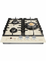 Газовая варочная панель Hiberg VM 4535 Y, бежевый