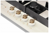 Газовая варочная панель Hiberg VM 6145 RY, бежевый