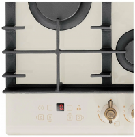 Газовая варочная панель Hiberg VM 6145 RY, бежевый
