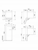 Холодильник Smeg FAB28LOR6, оранжевый