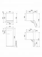 Холодильник Smeg FAB28RWH6, белый