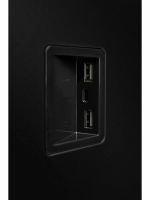 Умный барный стол с холодильником Hiberg X3 TB, барный центр/холодильник с беспроводной зарядкой черный, USB-порт/Type-C