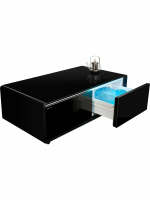 Умный барный стол с холодильником Hiberg X3 TB, барный центр/холодильник с беспроводной зарядкой черный, USB-порт/Type-C