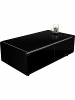 Умный барный стол с холодильником Hiberg X3 TB, барный центр/холодильник с беспроводной зарядкой черный, USB-порт/Type-C