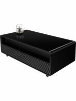 Умный барный стол с холодильником Hiberg X3 TB, барный центр/холодильник с беспроводной зарядкой черный, USB-порт/Type-C