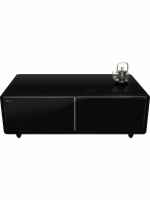 Умный барный стол с холодильником Hiberg X3 TB, барный центр/холодильник с беспроводной зарядкой черный, USB-порт/Type-C