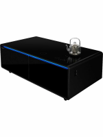 Умный барный стол с холодильником Hiberg X3 TB, барный центр/холодильник с беспроводной зарядкой черный, USB-порт/Type-C