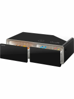 Умный барный стол с холодильником Hiberg X3 MB, барный центр/холодильник с беспроводной зарядкой черный, USB-порт/Type-C