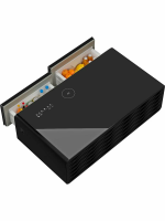 Умный барный стол с холодильником Hiberg X3 MB, барный центр/холодильник с беспроводной зарядкой черный, USB-порт/Type-C