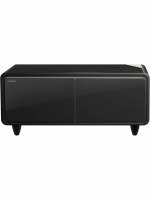 Умный барный стол с холодильником Hiberg X3 MB, барный центр/холодильник с беспроводной зарядкой черный, USB-порт/Type-C