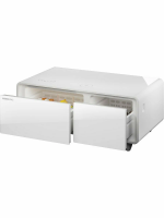 Умный барный стол с холодильником Hiberg X2 FW, барный центр/холодильник с беспроводной зарядкой белый, USB-порт/Type-C